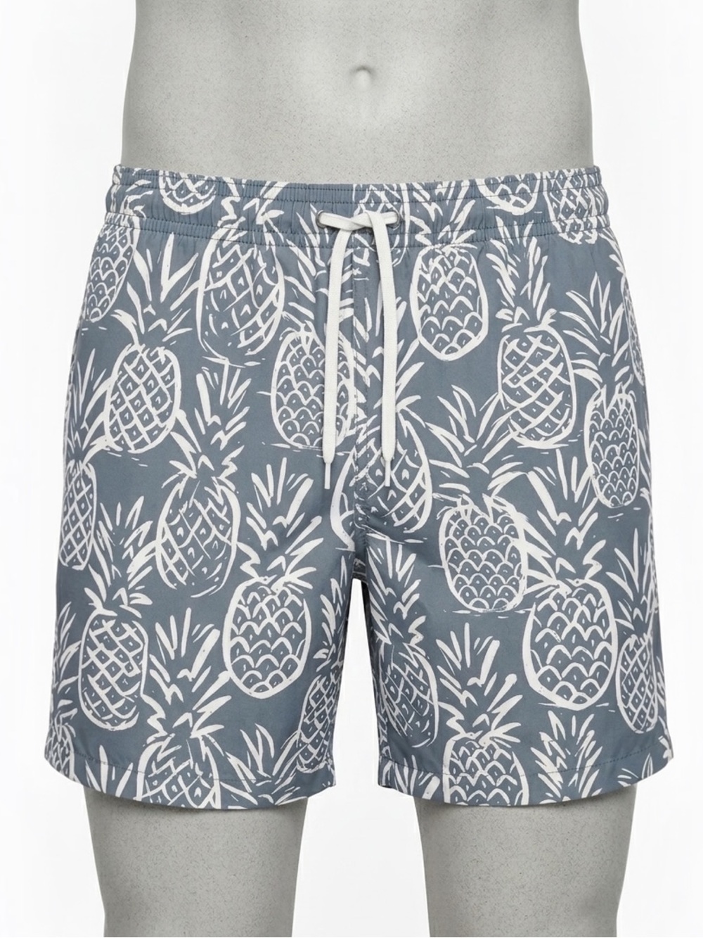 Chubbies The Thighnapples Pineapple Print Swim Trunks Blue Board Shorts Mens XL